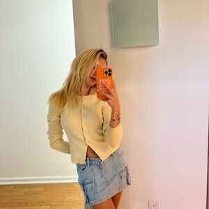 Lovers + Friends Light Blue Mini Skirt